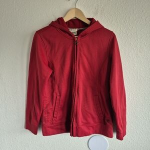 Ariat Red Zip Up Hoodie Horse Shoe Zipper Womens Size L